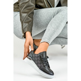 Baskets noires pour femme avec un motif à la mode le noir 4