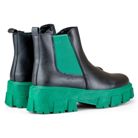 Bottes de travail pour femmes à semelle verte le noir 5