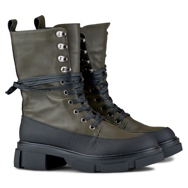 Bottes hautes femme Garlin à nouer le noir 1 Bottes hautes femme Garlin à nouer le noir 1