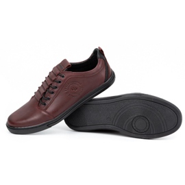 Polbut Chaussures décontractées en cuir pour hommes 2121/2 bordeaux multicolore 4
