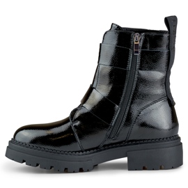 Bottes de travail femme Axelle noir verni 1