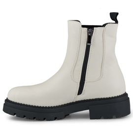 Chelsea boots femme beige clair à semelle épaisse 1 Chelsea boots femme beige clair à semelle épaisse 1