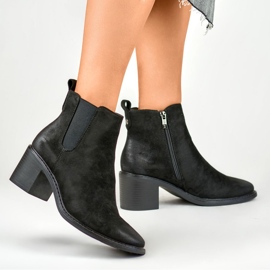 Bottes en daim noir pour femmes sur un poteau confortable le noir 6