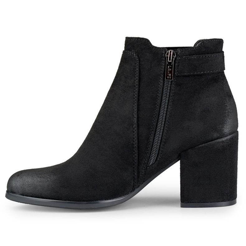 Bottines noires pour femme à boucle le noir 2