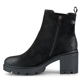 Bottes pour femmes en daim classiques sur le poteau Adeline noir 1