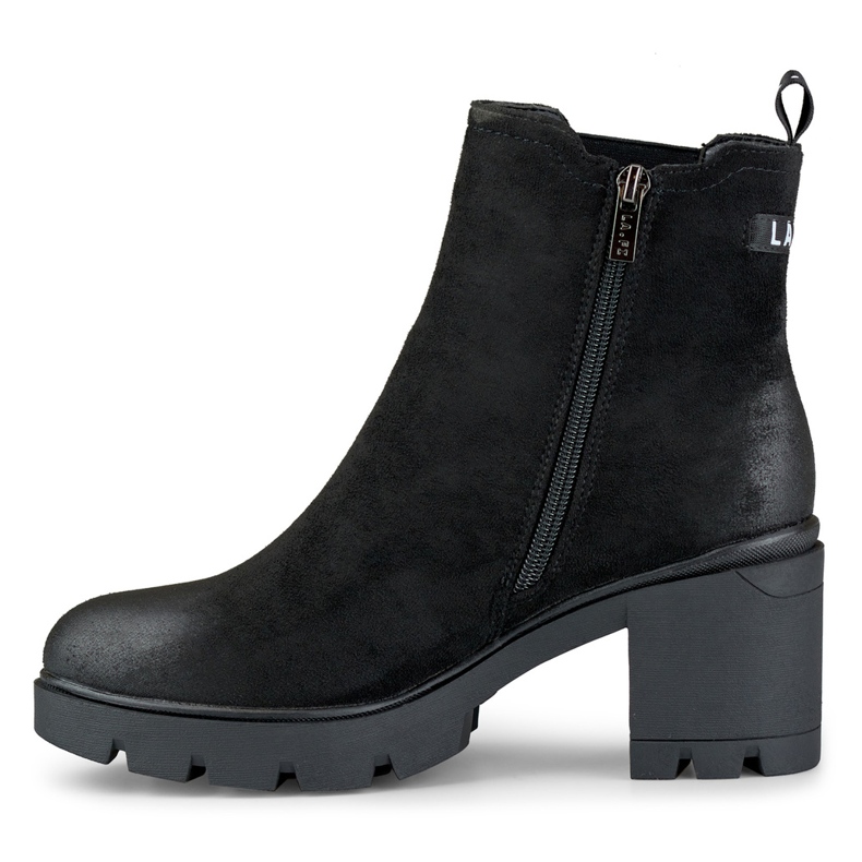 Bottes pour femmes en daim classiques sur le poteau Adeline noir 1