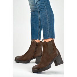 Bottes classiques pour femmes en daim Adeline marron brun 4