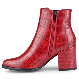 Bottes rouges de Blaise en éco-cuir 1