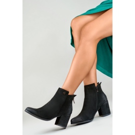 Bottines en daim noir pour femme de Charlotte le noir 5