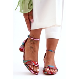 STEPHAN Sandales à talons hauts en satin à motifs Pink Mix Inspire Me! multicolore 3 STEPHAN Sandales à talons hauts en satin à motifs Pink Mix Inspire Me! multicolore 3