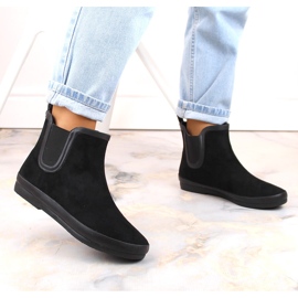 Bottes de pluie bottes à enfiler imperméables noir Potocki RB36063 le noir 2