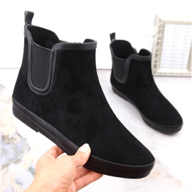 Bottes de pluie bottes à enfiler imperméables noir Potocki RB36063 le noir 4