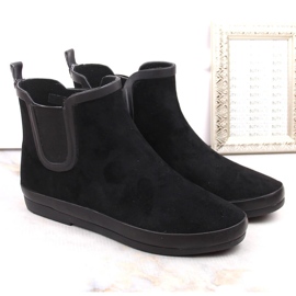 Bottes de pluie bottes à enfiler imperméables noir Potocki RB36063 le noir 5