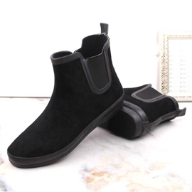 Bottes de pluie bottes à enfiler imperméables noir Potocki RB36063 le noir 6
