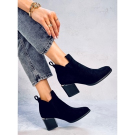 Hallie Bottines à talons en daim noir le noir 2