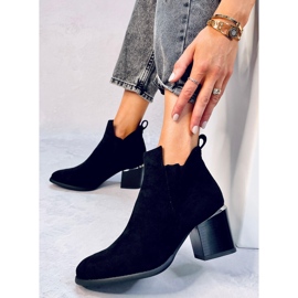Hallie Bottines à talons en daim noir le noir 3