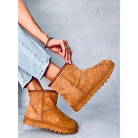 Bottines de neige courtes Ensle Camel brun 3
