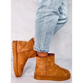 Bottines de neige courtes Ensle Camel brun 5