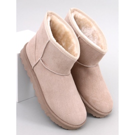 Ensle Boots de neige courtes beiges 1