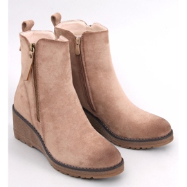 Meyer Bottines compensées beiges 1
