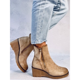 Meyer Bottines compensées beiges 4