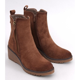 Bottines compensées Meyer kaki brun 1
