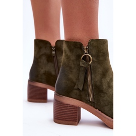Bottines classiques en daim pour femmes, vert Limoso 5