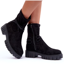 Bottines En Daim Pour Femme Noir Lineanor le noir 7