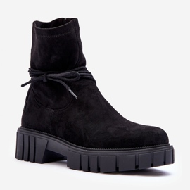 Bottines En Daim Pour Femme Noir Lineanor le noir 1