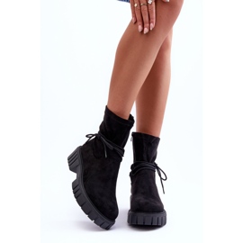 Bottines En Daim Pour Femme Noir Lineanor le noir 4