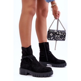 Bottines En Daim Pour Femme Noir Lineanor le noir 5