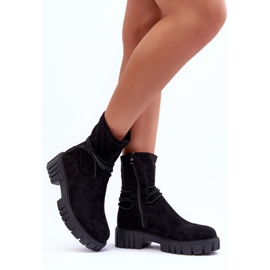 Bottines En Daim Pour Femme Noir Lineanor le noir 2