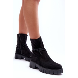 Bottines En Daim Pour Femme Noir Lineanor le noir 3