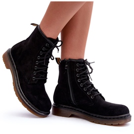 Bottes de travail noires à talons plats en daim Asteoris le noir 7