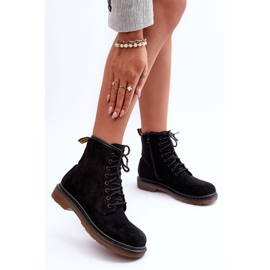 Bottes de travail noires à talons plats en daim Asteoris le noir 3