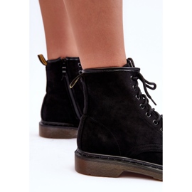Bottes de travail noires à talons plats en daim Asteoris le noir 4