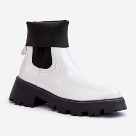 Bottines Jodhpur Laquées Femme Pavo Blanc blanche 1 Bottines Jodhpur Laquées Femme Pavo Blanc blanche 1