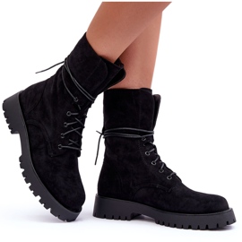 Bottes de Travail à Talon Plat en Daim Noir Jence le noir 7