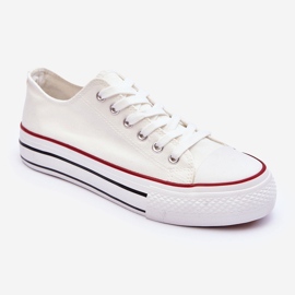 FB3 Baskets basses classiques à plateforme blanches Jazlyn 1