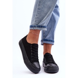 FB3 Baskets basses classiques à plateforme noires Jazlyn 1