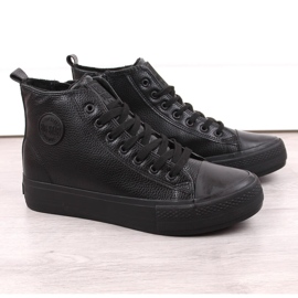 Baskets hautes pour hommes sur la plate-forme isolées noires Big Star MM174065 le noir 1 Baskets hautes pour hommes sur la plate-forme isolées noires Big Star MM174065 le noir 1