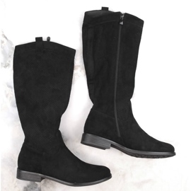Bottines femme daim noir ajouré Vinceza 16456 le noir 1