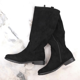 Bottines femme daim noir ajouré Vinceza 16456 le noir 2