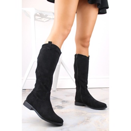 Bottines femme daim noir ajouré Vinceza 16456 le noir 4