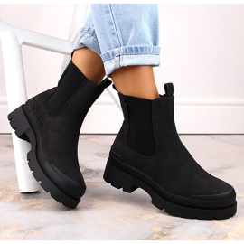 Bottes Chelsea pour femmes sur la plateforme noir Big Star MM274319 1