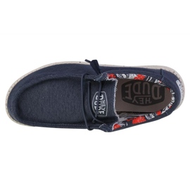 Chaussures Hey Dude Wally en toile extensible M 40022-425 bleu 2