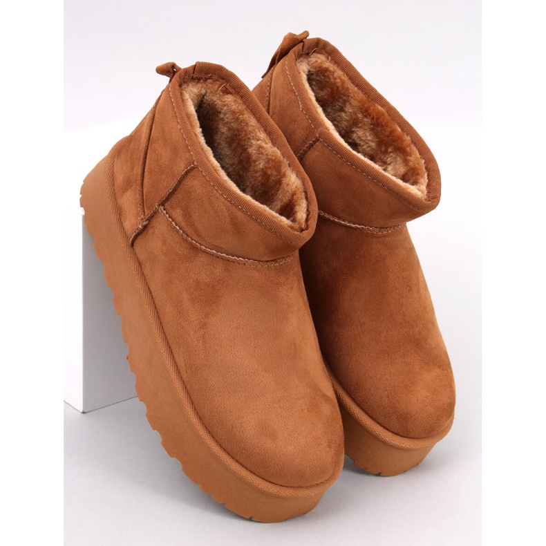 Bottes de neige à plateforme de Solnis Camel brun 1
