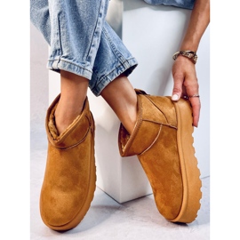 Bottes de neige à plateforme de Solnis Camel brun 5