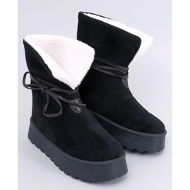 Bottes de neige noires en peau de mouton le noir 1