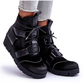 Bottines Compensées en Cuir Maciejka 06185-01 Noir le noir 9